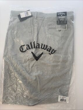 Callaway Men's Athletic Golf Shorts Gray with Black Logo